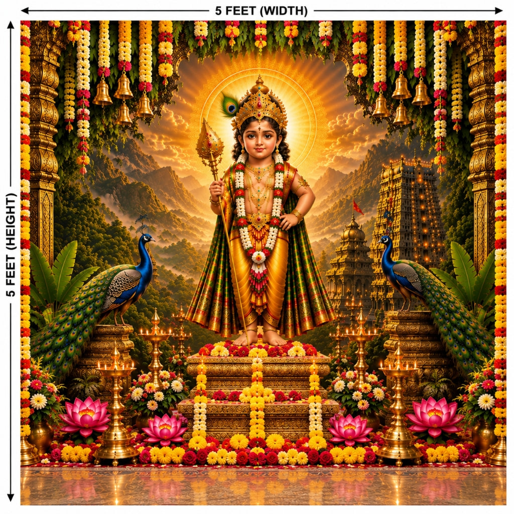 Traditional Murugan Temple Backdrop