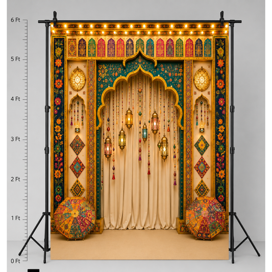 Omroots Royal Ganesh Chaturthi Pooja Backdrop