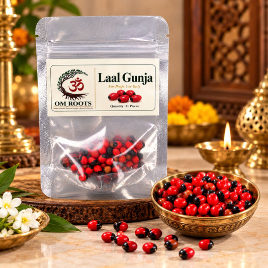 Omroots Laal Gunja Seeds For Pooja, Red Gunja 51 Pieces