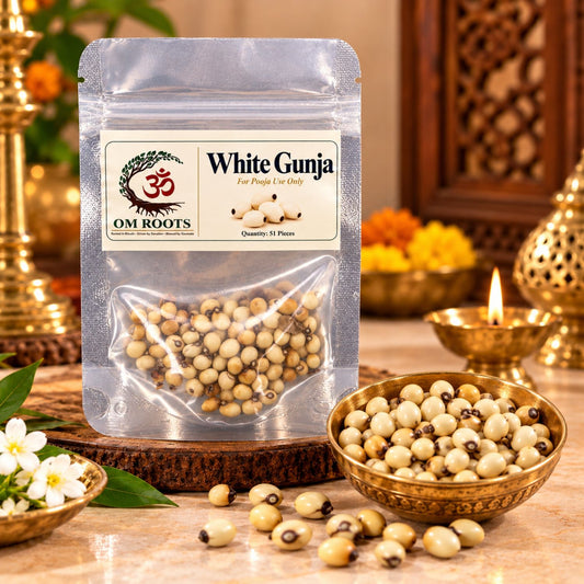 Omroots White Gunja For Pooja – 51 Pieces