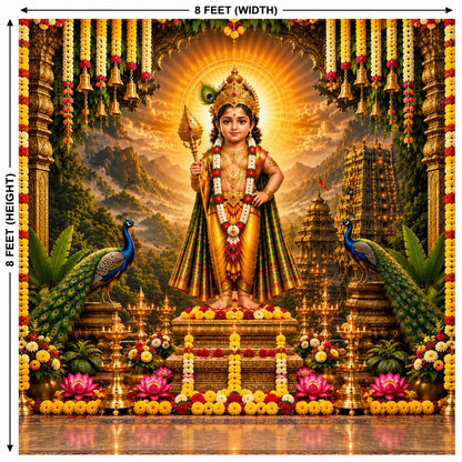 Traditional Murugan Temple Backdrop