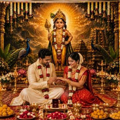 Traditional Murugan Temple Backdrop
