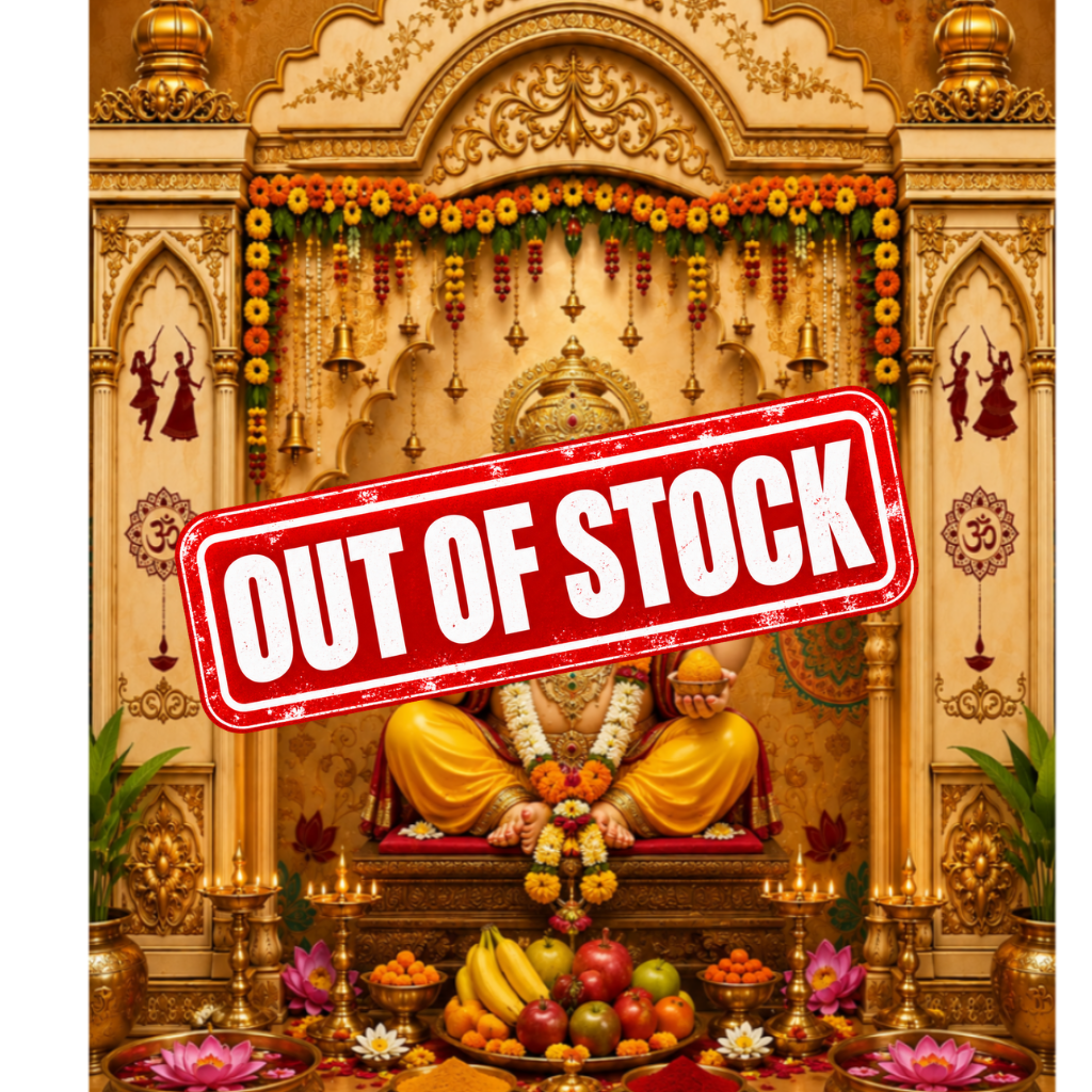 Omroots Traditional Golden Temple Mandap Backdrop