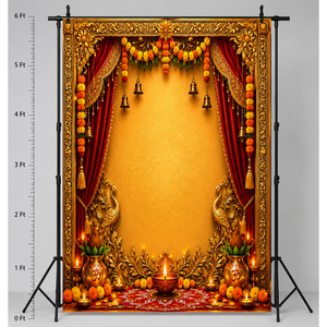 Omroots Royal Rajwadi Pooja Darbar Backdrop