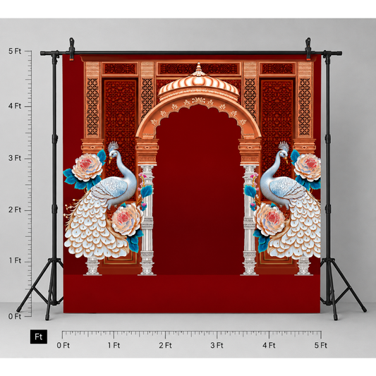 Royal Peacock Darbar Backdrop