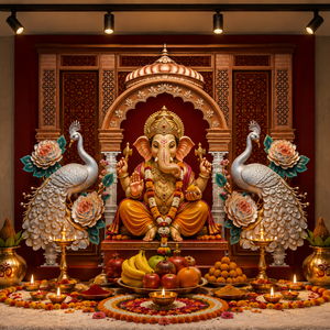 Royal Peacock Darbar Backdrop