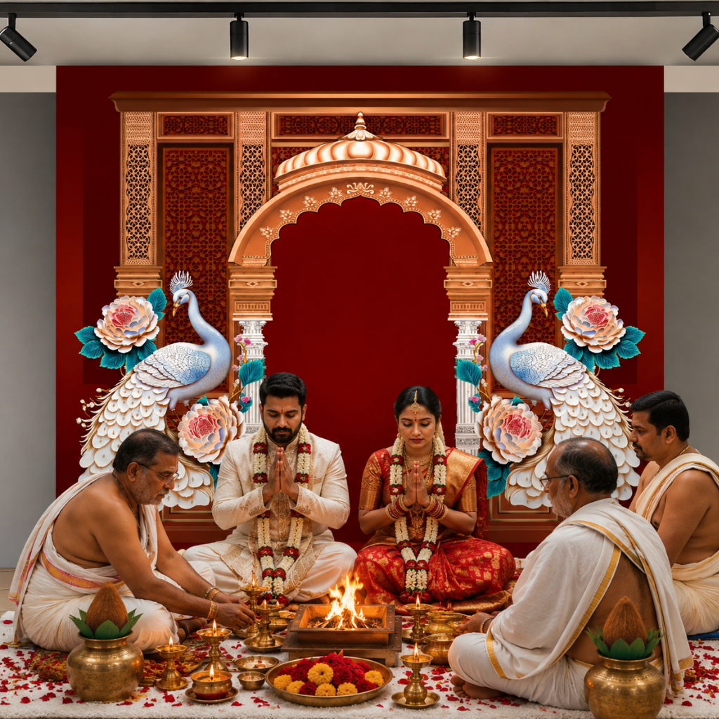 Royal Peacock Darbar Backdrop