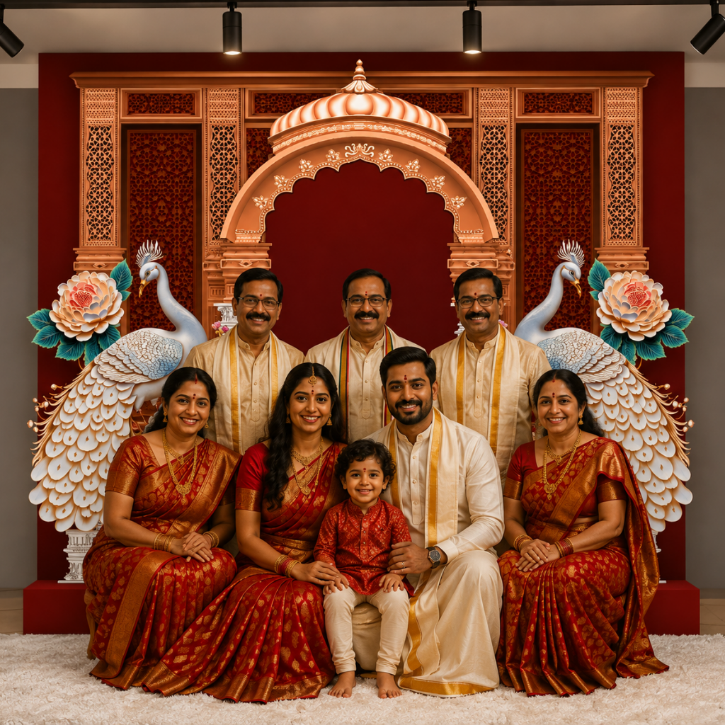 Royal Peacock Darbar Backdrop