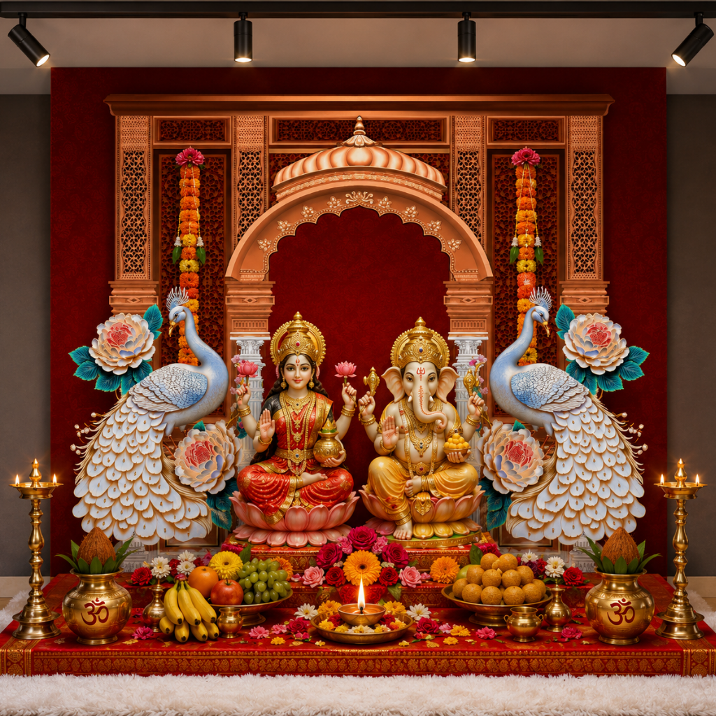 Royal Peacock Darbar Backdrop