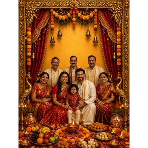 Omroots Royal Rajwadi Pooja Darbar Backdrop
