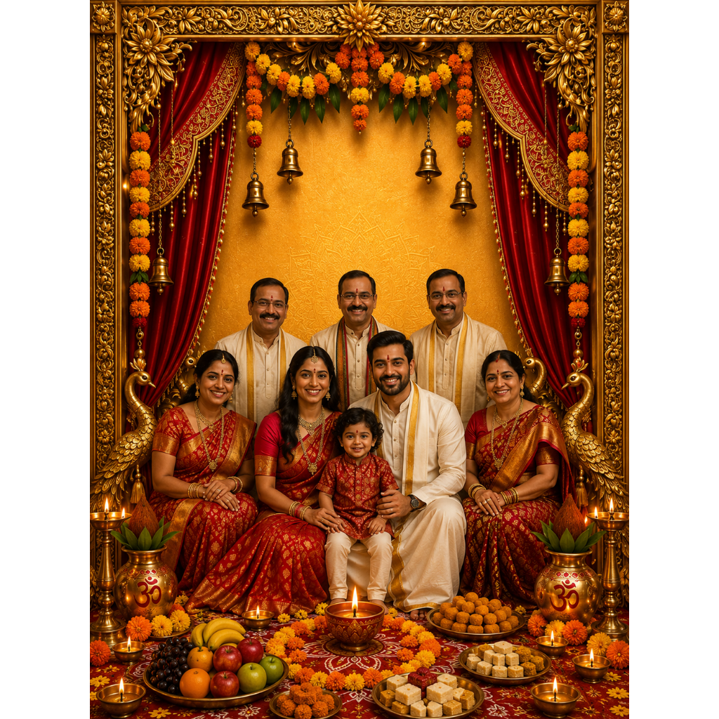 Omroots Royal Rajwadi Pooja Darbar Backdrop
