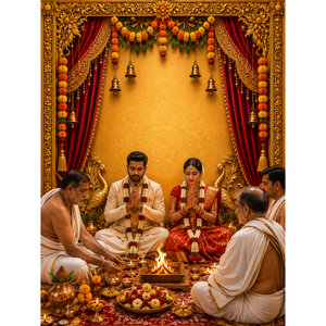 Omroots Royal Rajwadi Pooja Darbar Backdrop