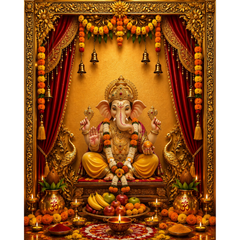 Omroots Royal Rajwadi Pooja Darbar Backdrop