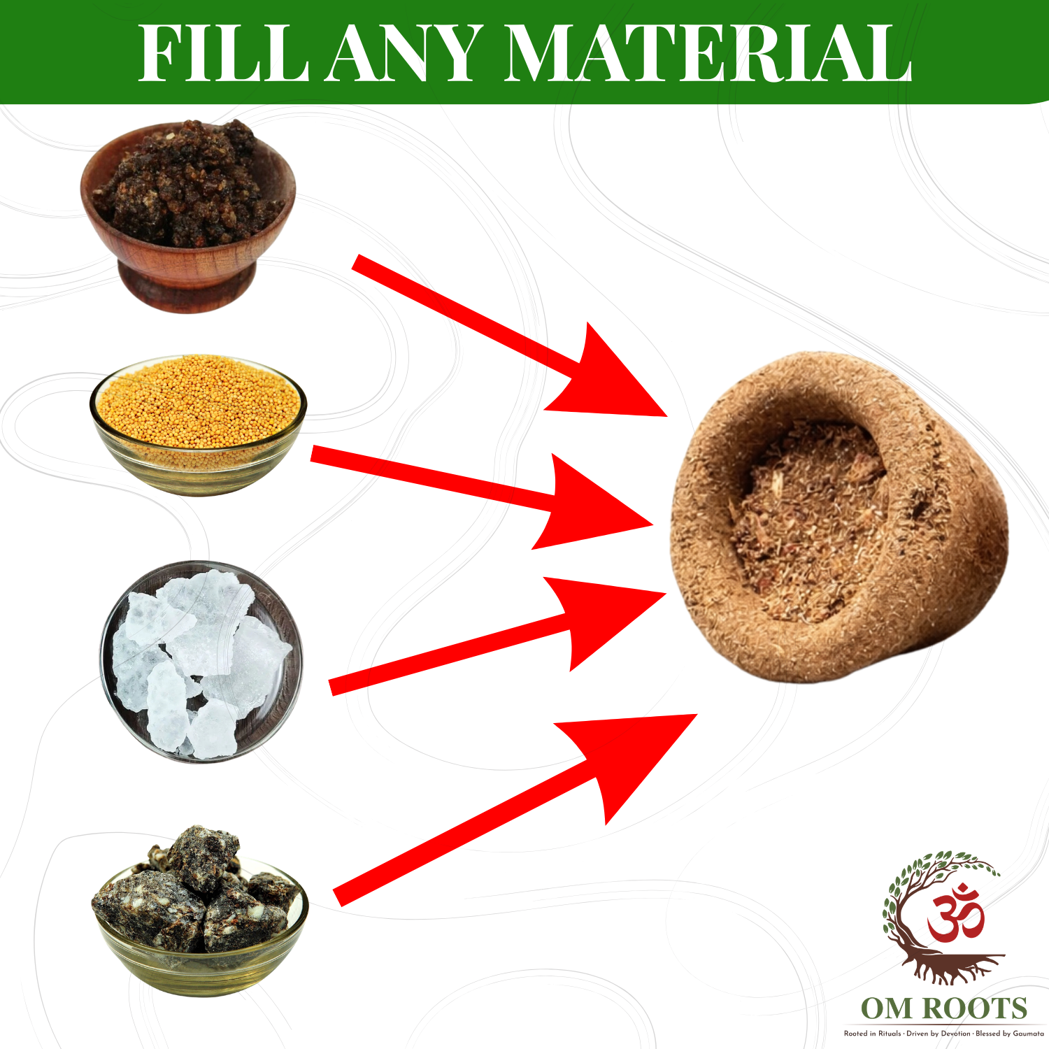 Organic Cow Dung Sambrani Cups (Empty) | Natural Dhoop Cups for Puja