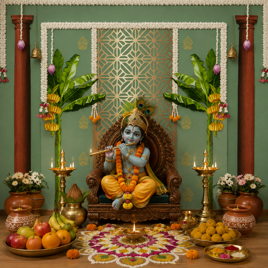 Royal Green Pillar Backdrop