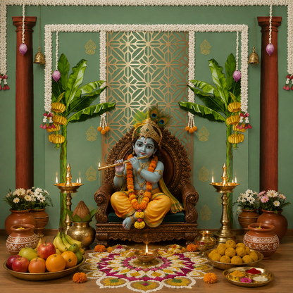 Royal Green Pillar Backdrop