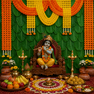 Marigold Floral Toran Backdrop