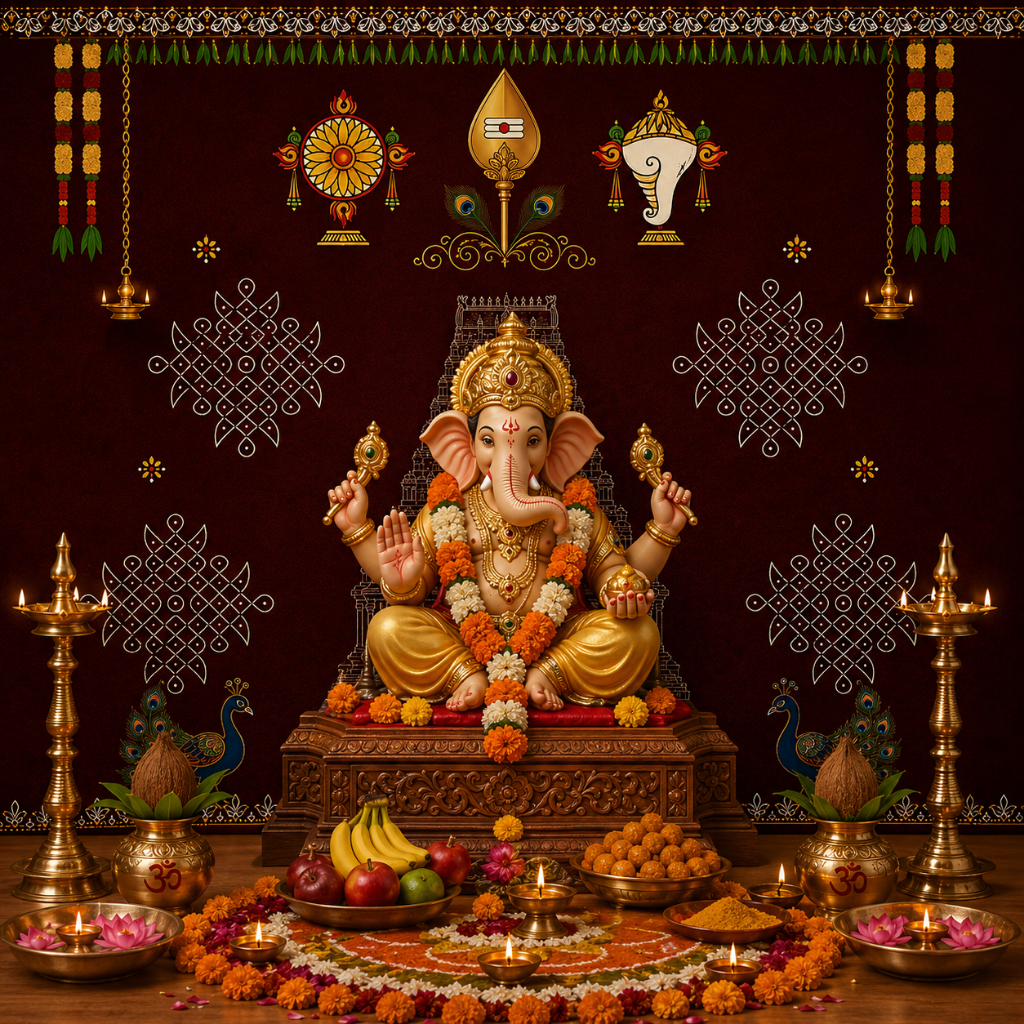 Temple Gopuram Backdrop