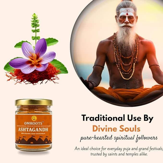 Ashtagandh Powder with Chandan, Kesar & Kumkum