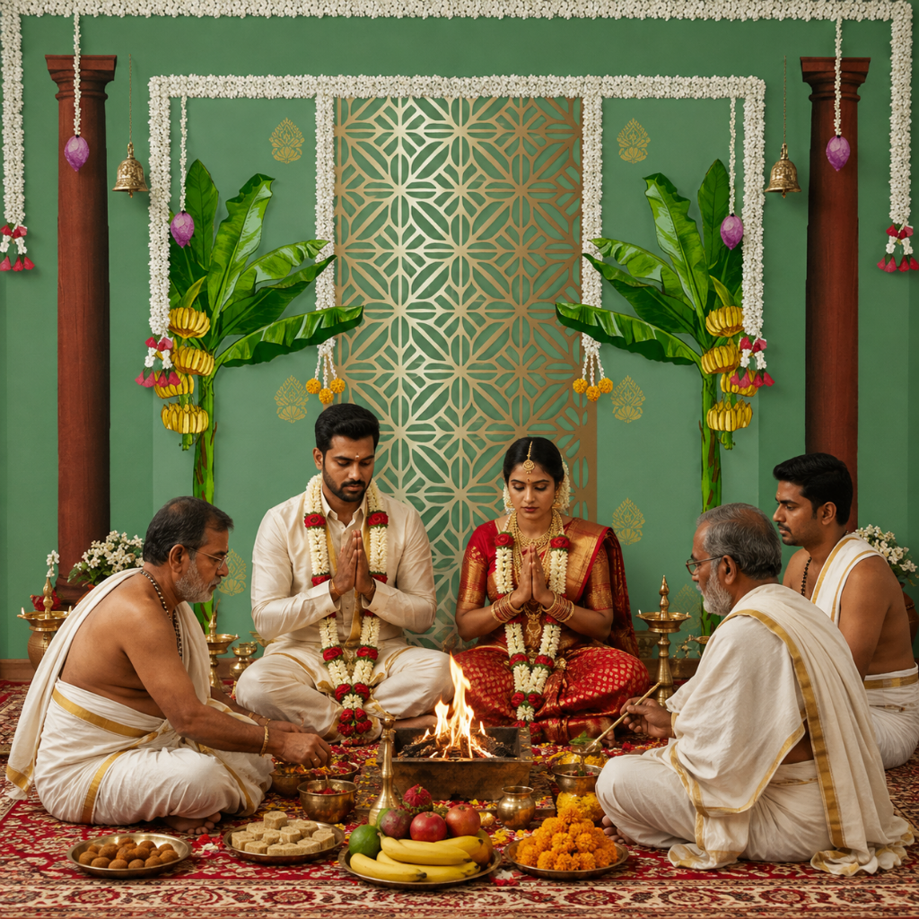 Royal Green Pillar Backdrop