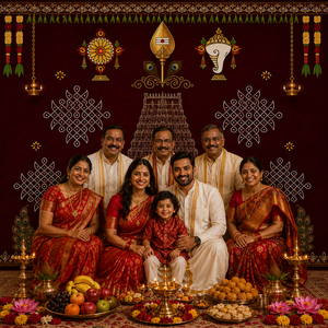 Temple Gopuram Backdrop