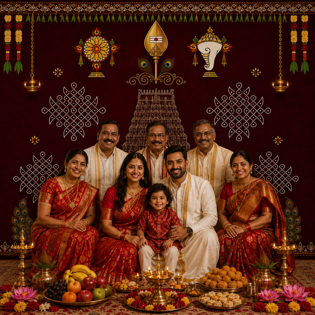 Temple Gopuram Backdrop