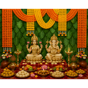 Marigold Floral Toran Backdrop