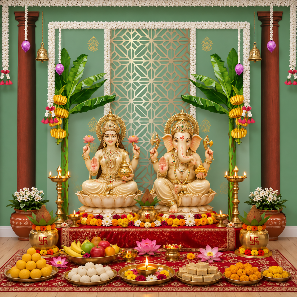 Royal Green Pillar Backdrop