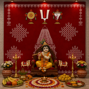 Kanchi Kolam Temple Backdrop