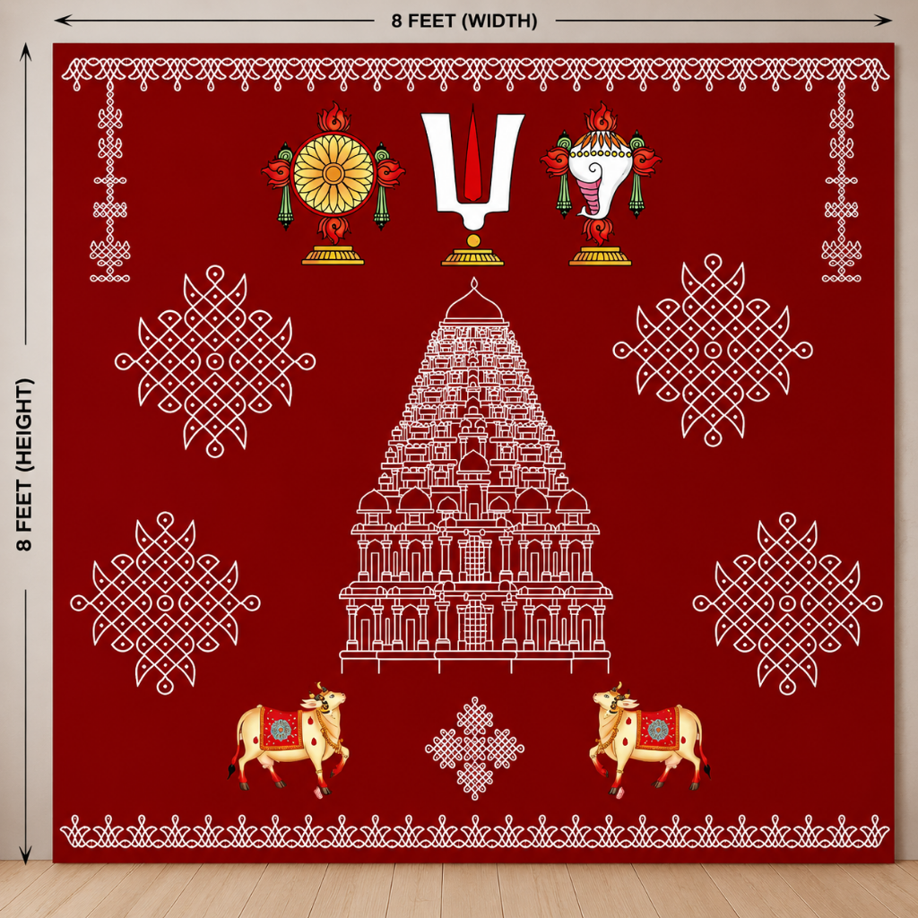 Kanchi Kolam Temple Backdrop