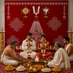 Kanchi Kolam Temple Backdrop