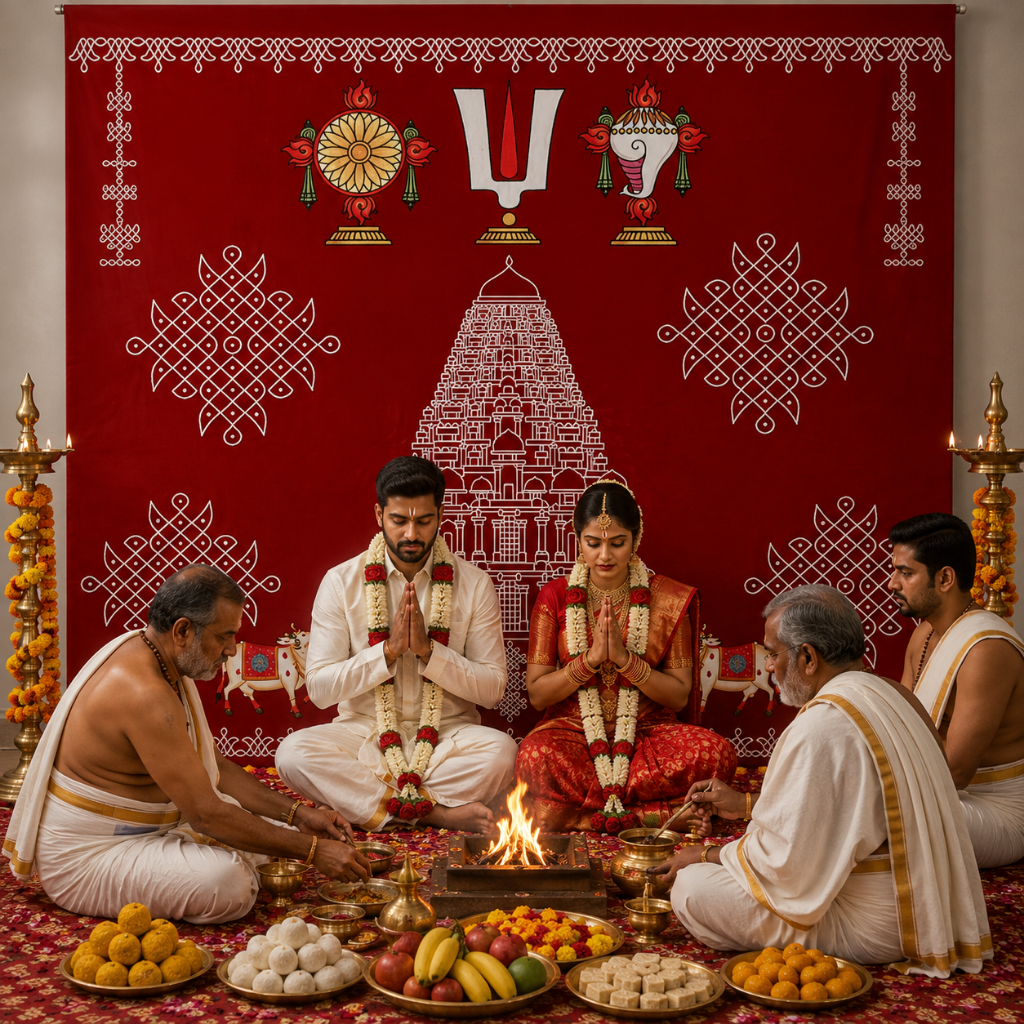 Kanchi Kolam Temple Backdrop