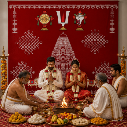Kanchi Kolam Temple Backdrop