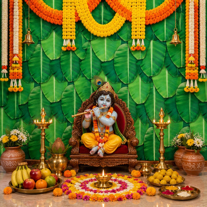 Banana Leaf Floral Backdrop