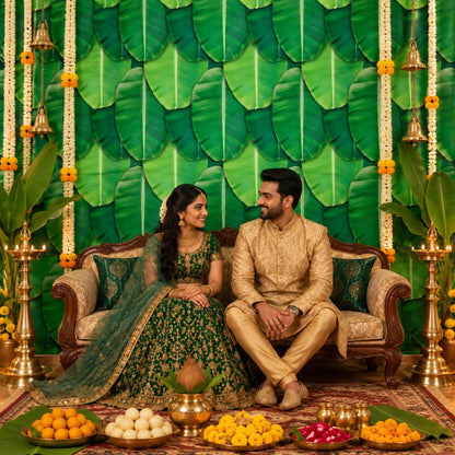 Banana Leaf Floral Backdrop