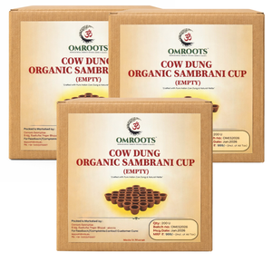 Organic Cow Dung Sambrani Cups (Empty) | Natural Dhoop Cups for Puja