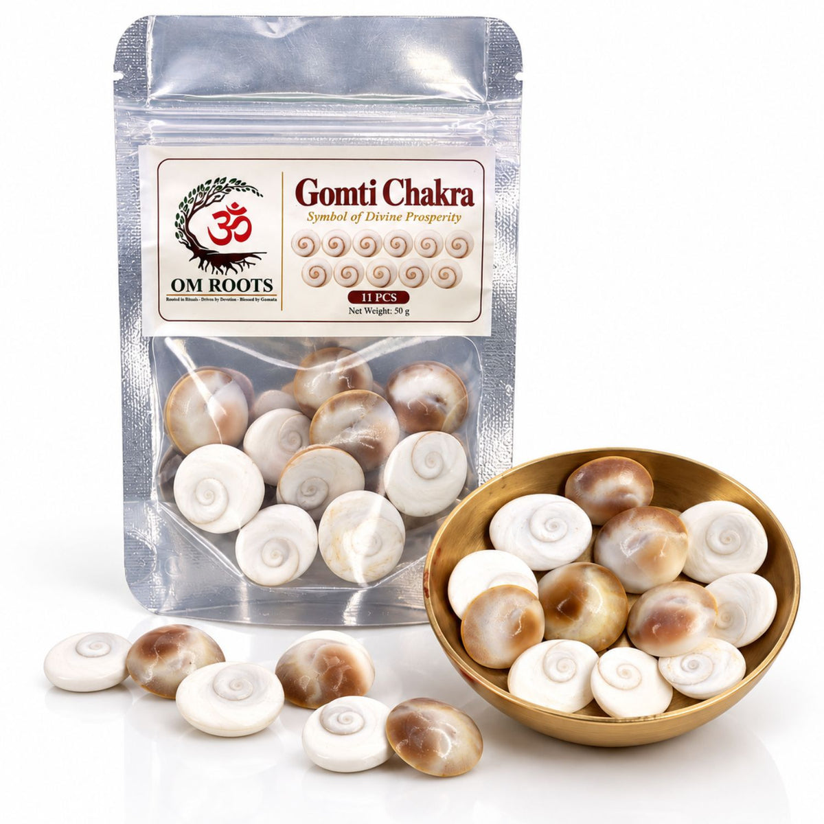 Omroots Gomti Chakra For Pooja – 11 Pieces
