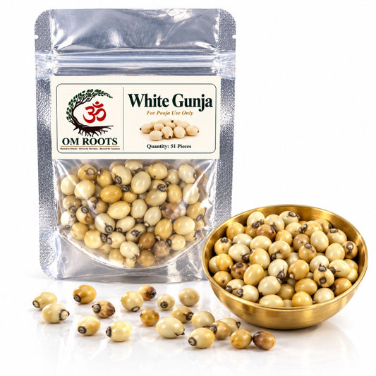 Omroots White Gunja For Pooja – 51 Pieces