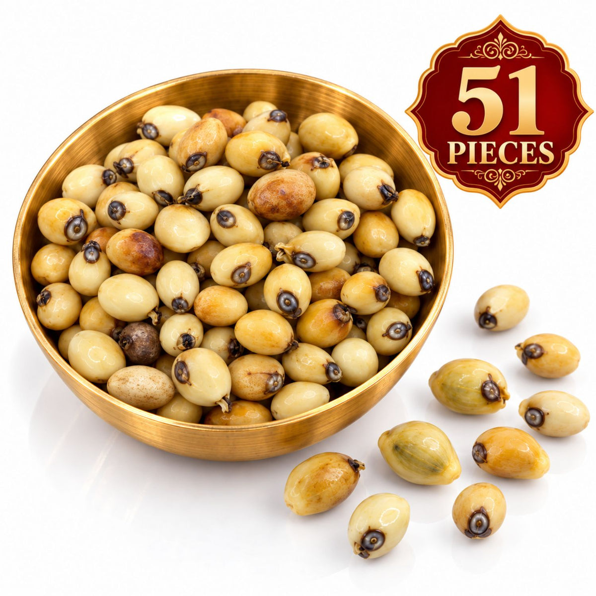 Omroots White Gunja For Pooja – 51 Pieces
